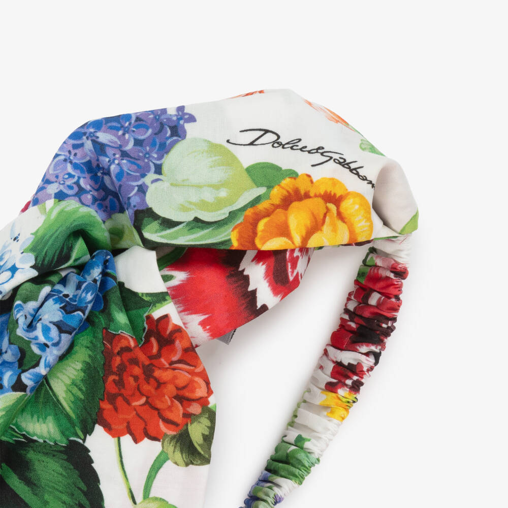 Dolce & Gabbana-Girls Pristine Bloom Hairband | Childrensalon Outlet
