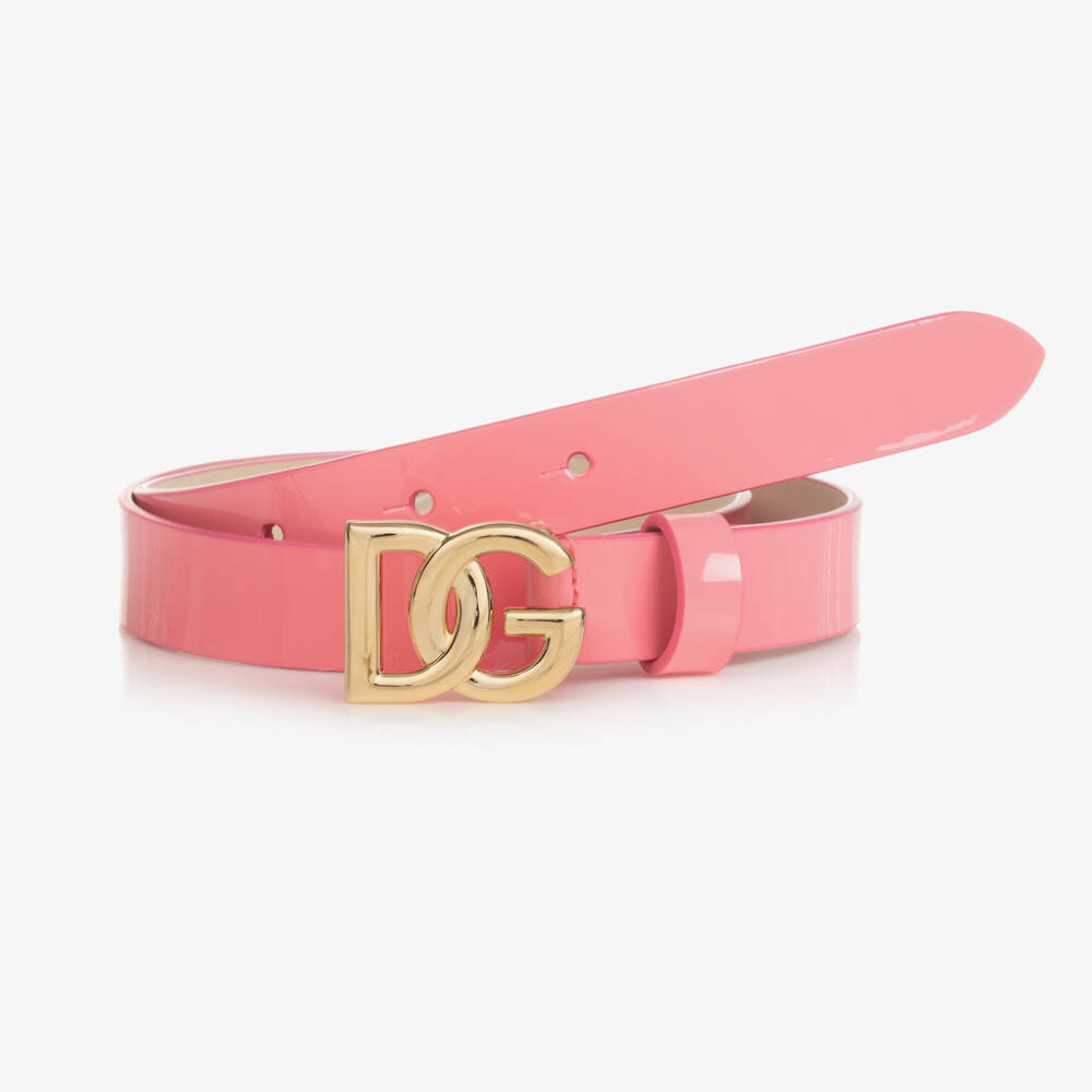 Dolce & Gabbana-Girls Radiant Pink Leather Sash | Childrensalon Outlet