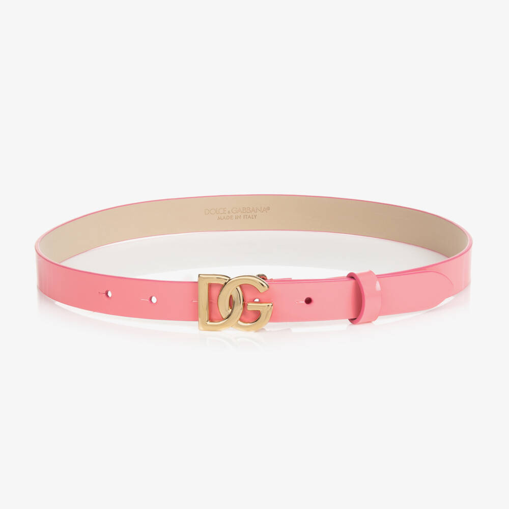 Dolce & Gabbana-Girls Radiant Pink Leather Sash | Childrensalon Outlet