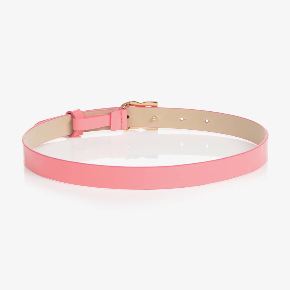 Dolce & Gabbana-Girls Radiant Pink Leather Sash | Childrensalon Outlet