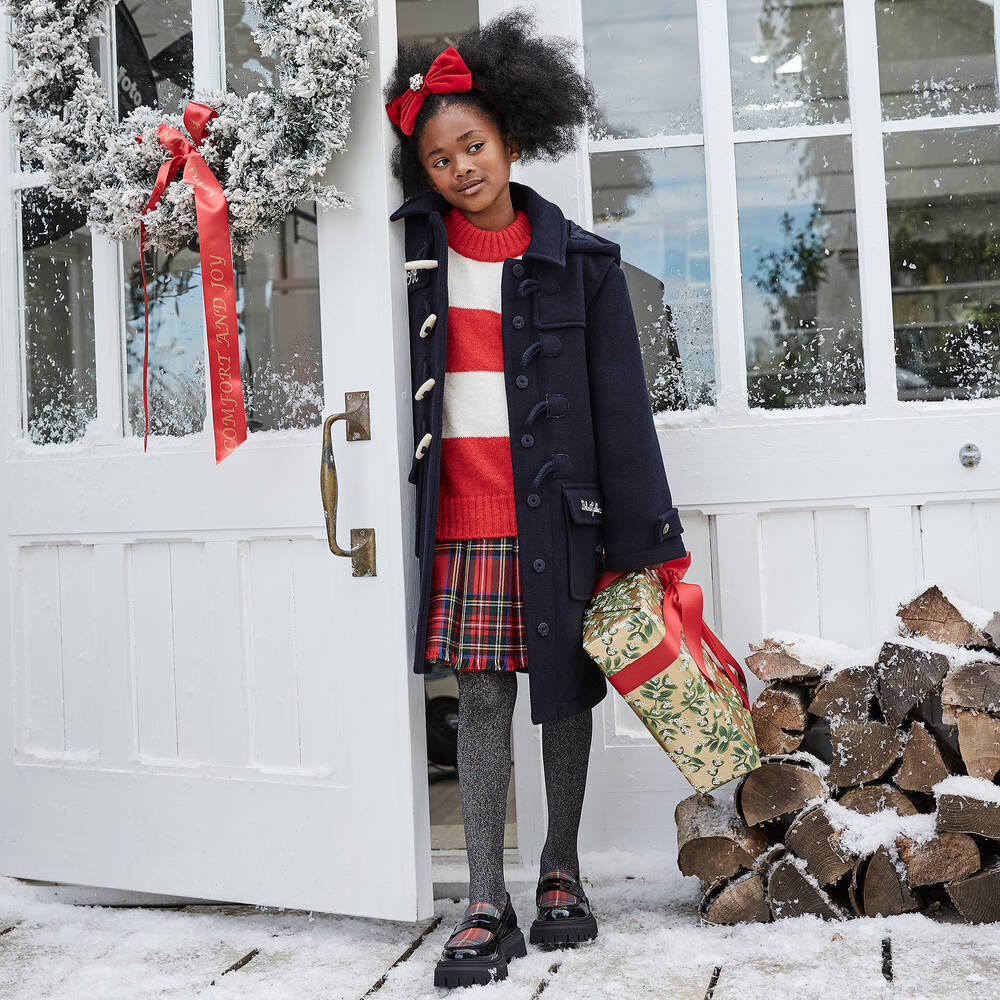 Childrens red shop tartan skirt