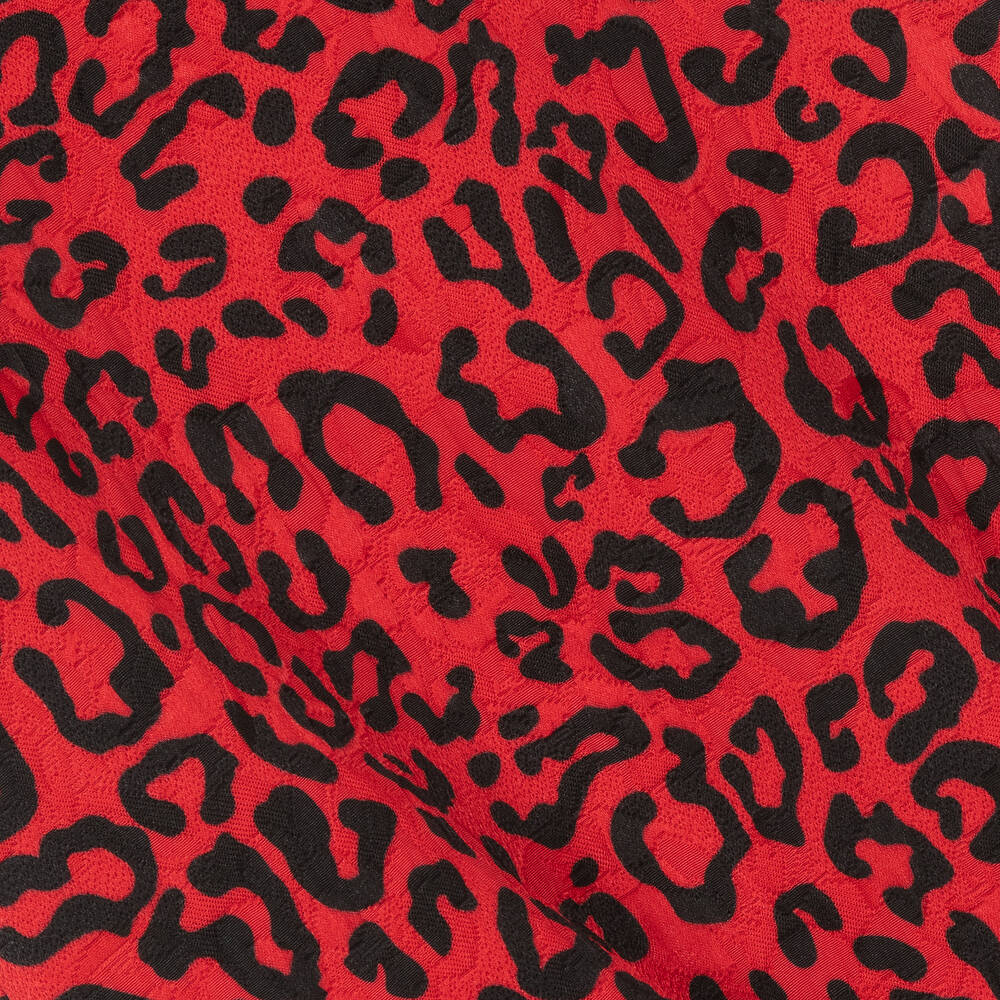 Dolce & Gabbana-فستان قطن جاكارد لون أحمر | Childrensalon Outlet