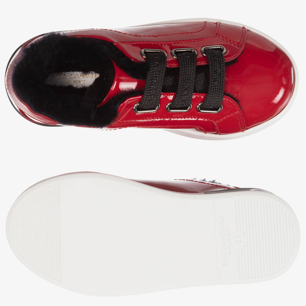 dolce and gabbana red trainers