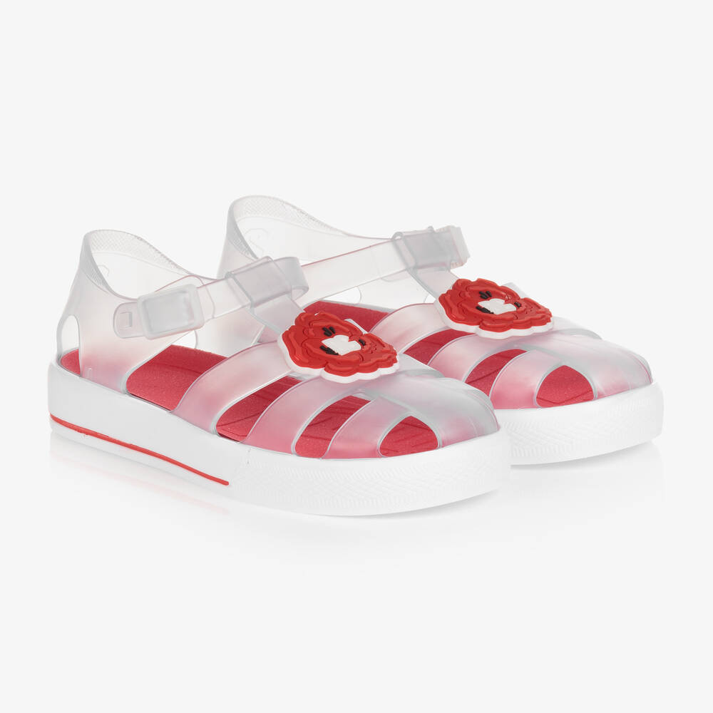 Dolce & Gabbana - Girls Red Poppy Jelly Shoes | Childrensalon