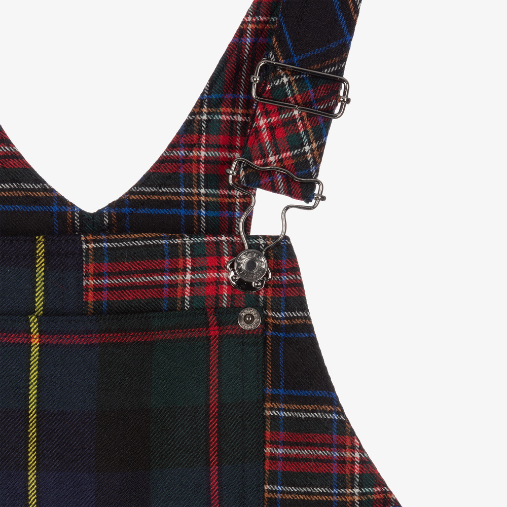 Dolce & Gabbana-Girls Red Tartan Dungarees | Childrensalon Outlet