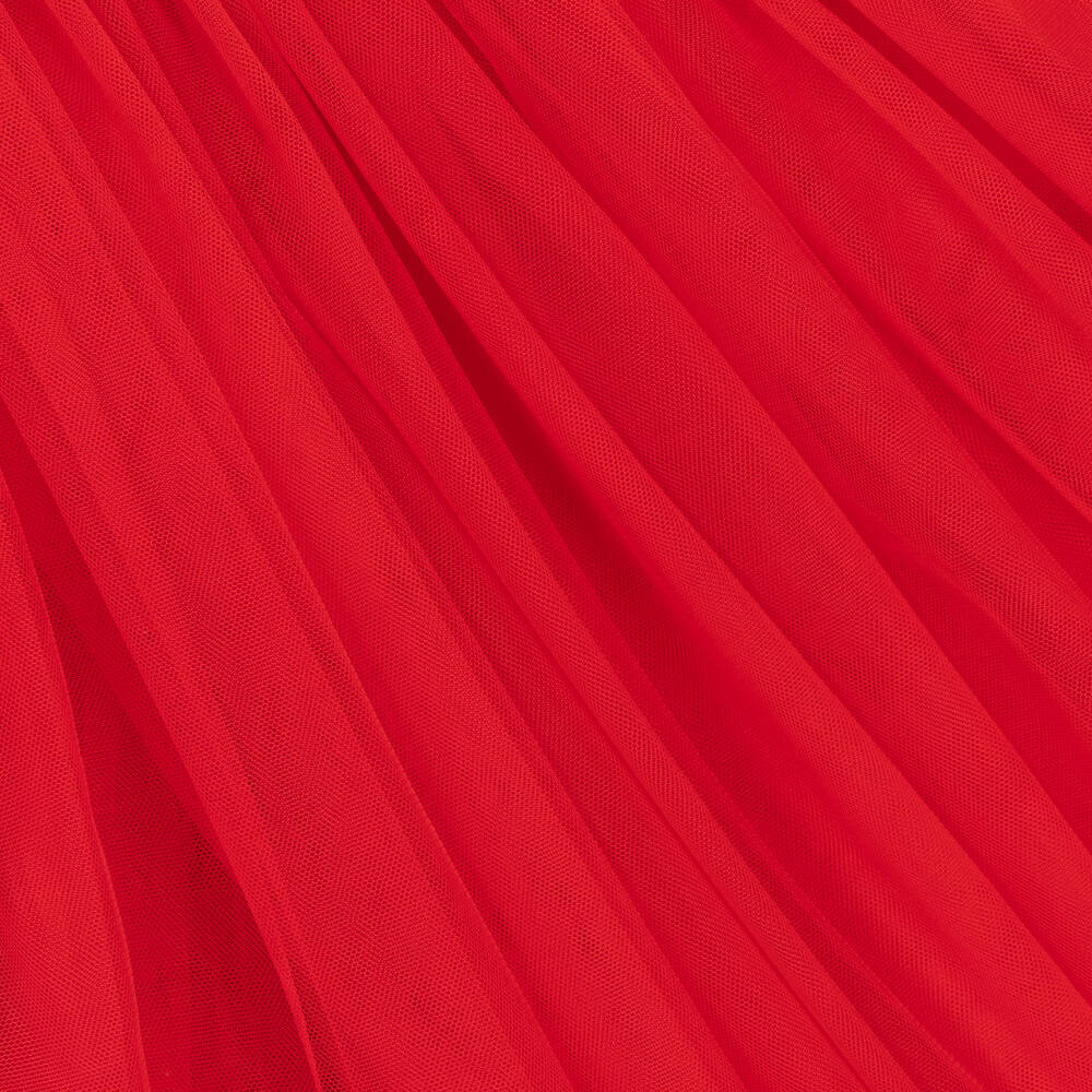 Dolce & Gabbana - Girls Red Tulle DG Logo Dress | Childrensalon Outlet