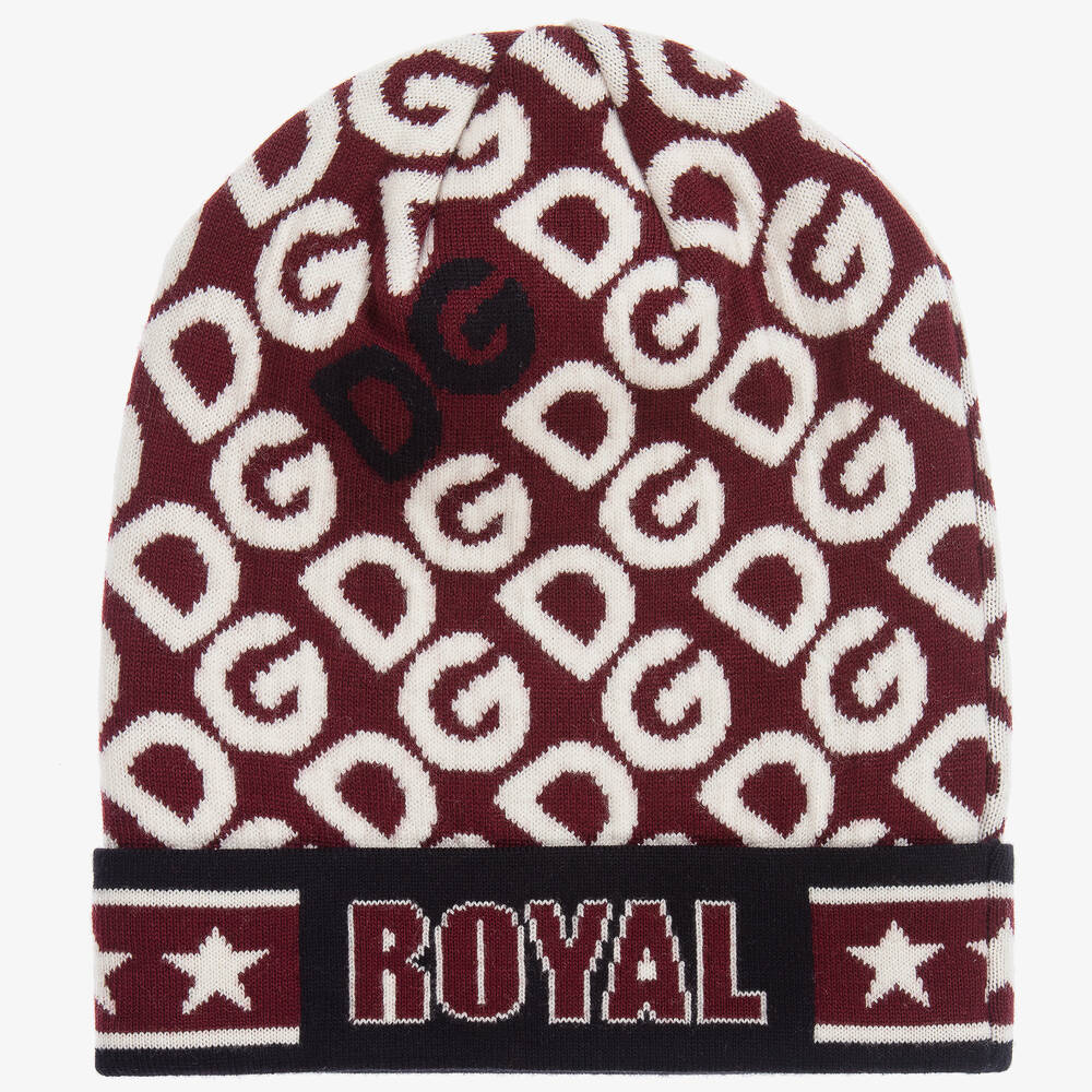 Girls Red Wool Logo Hat
