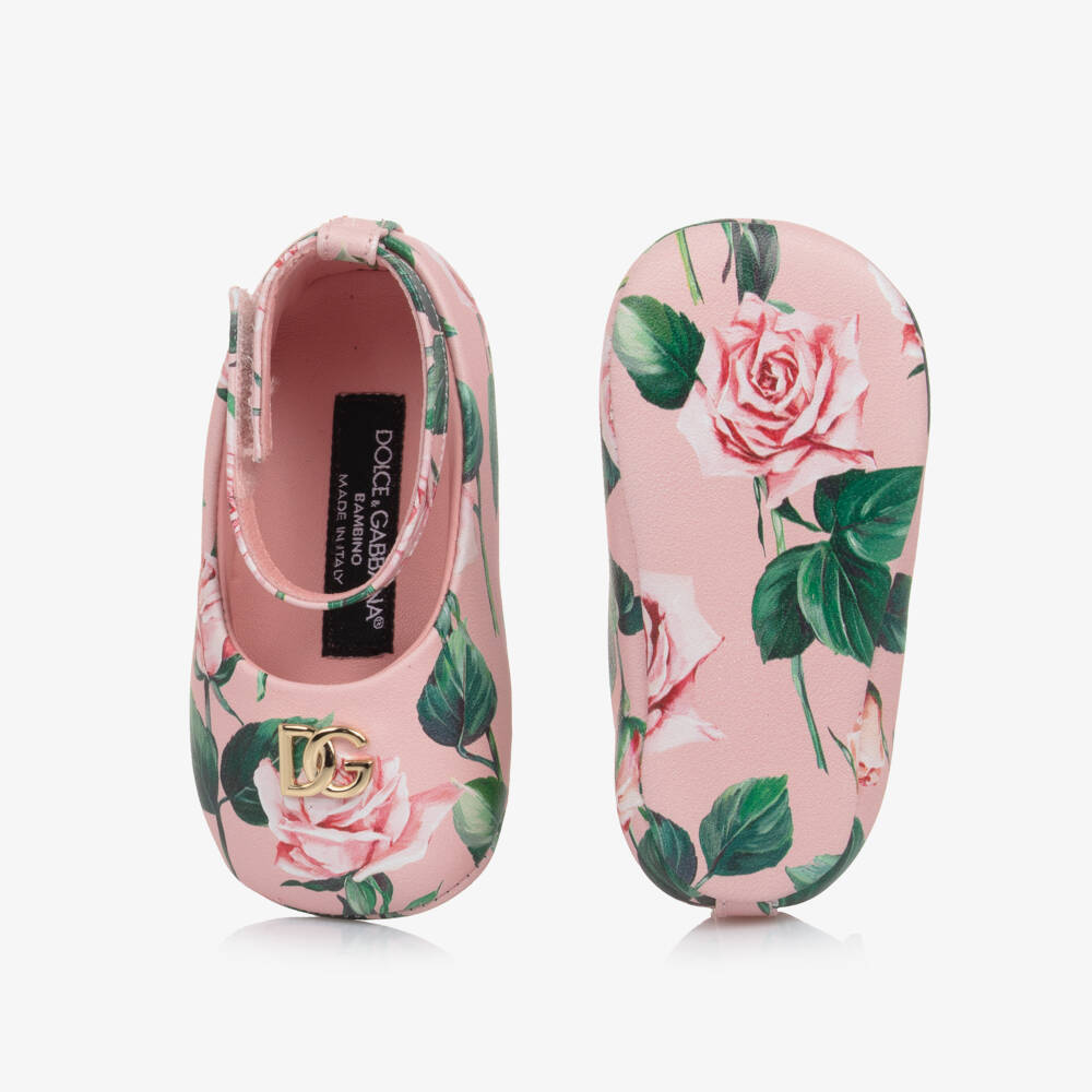 Dolce & Gabbana-Girls Rose Garden Leather Walkers | Childrensalon Outlet
