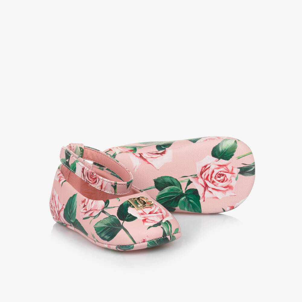 Dolce & Gabbana-Girls Rose Garden Leather Walkers | Childrensalon Outlet