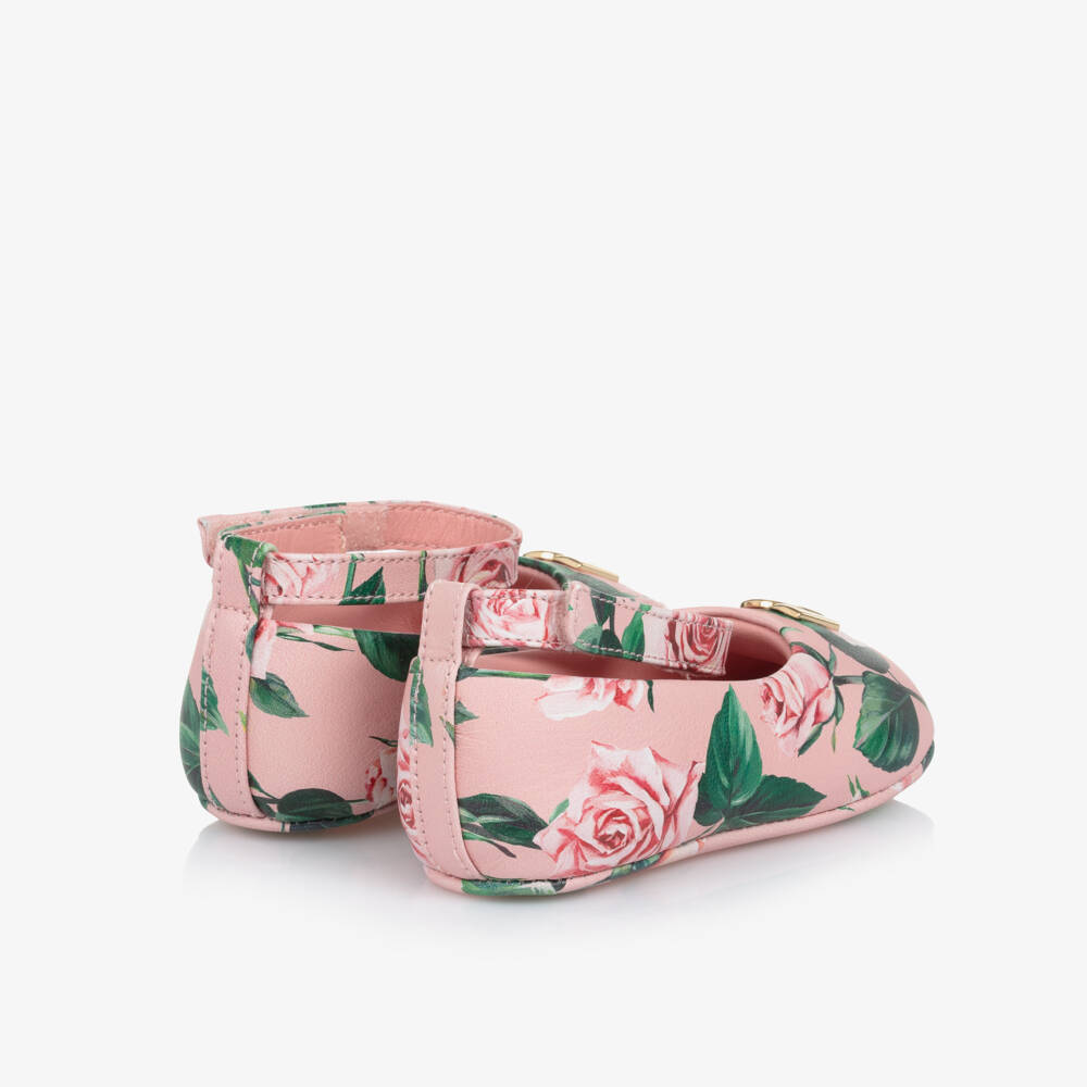 Dolce & Gabbana-Girls Rose Garden Leather Walkers | Childrensalon Outlet