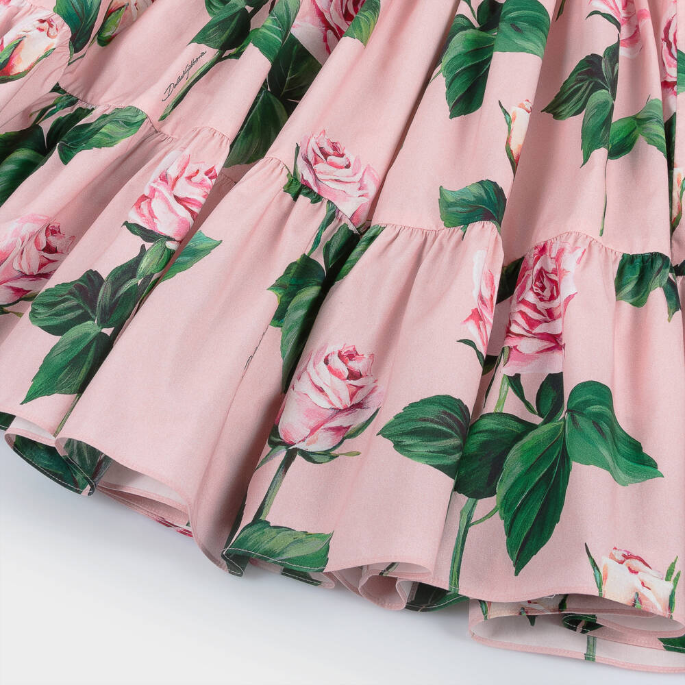 Dolce & Gabbana-Girls Rosy Cotton Dream Dress | Childrensalon Outlet