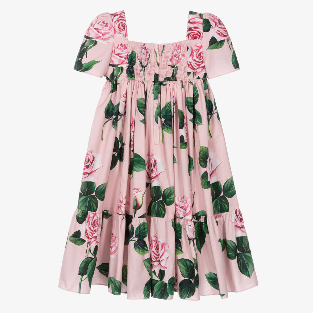 Dolce & Gabbana-Girls Rosy Cotton Dream Dress | Childrensalon Outlet