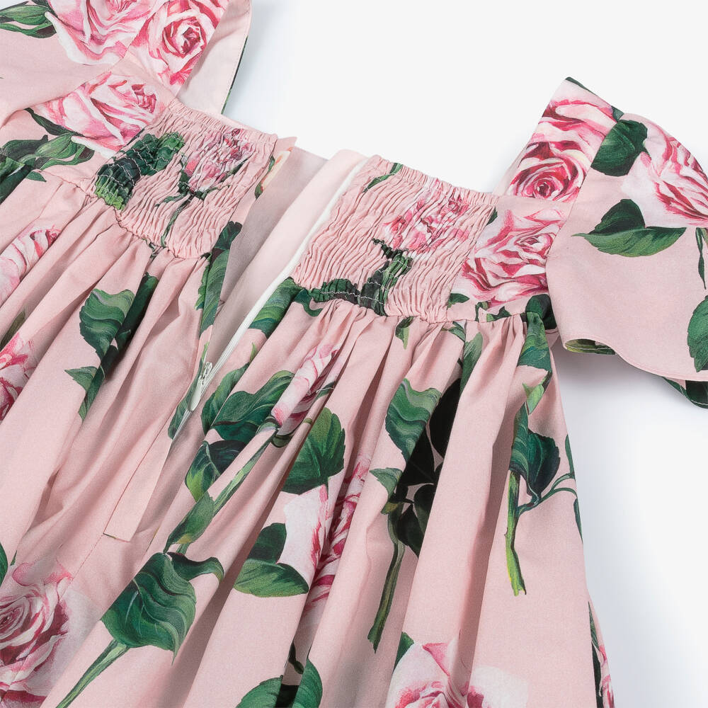 Dolce & Gabbana-Girls Rosy Cotton Dream Dress | Childrensalon Outlet