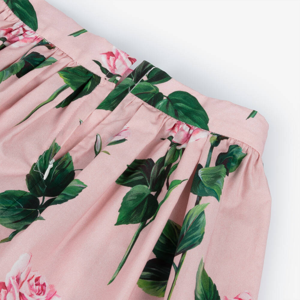 Dolce & Gabbana-Girls' Rosy Cotton Skirt Delight | Childrensalon Outlet