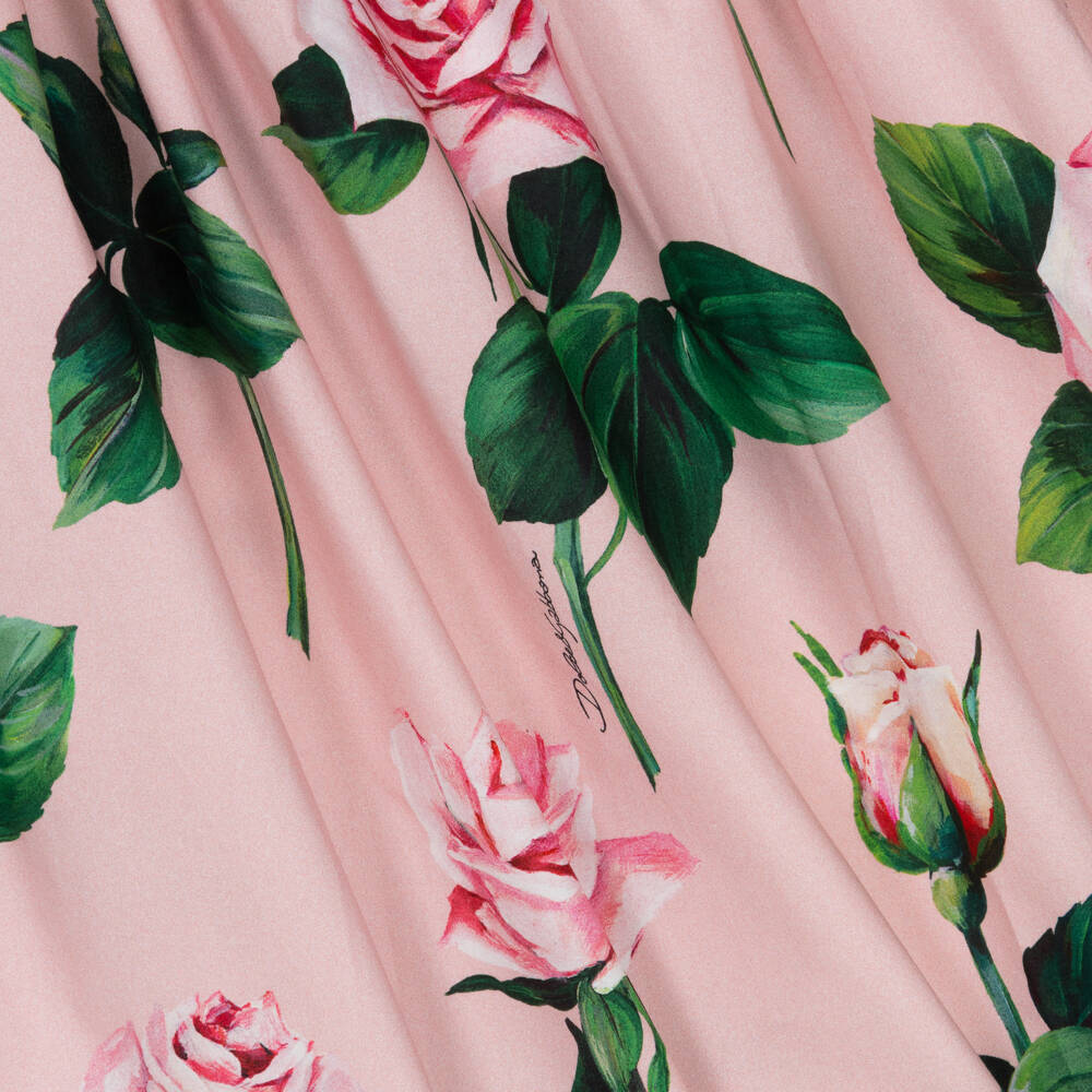 Dolce & Gabbana-Girls Rosy Poplin Sundress | Childrensalon Outlet