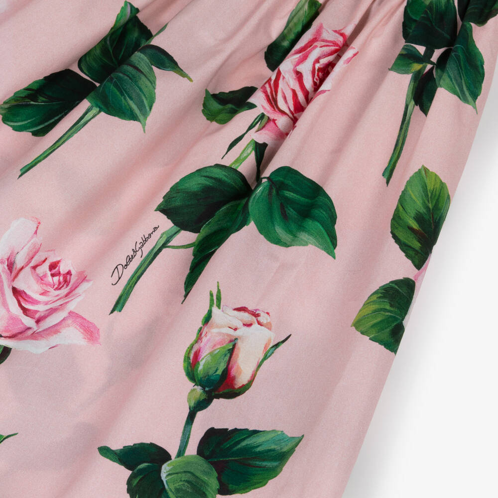 Dolce & Gabbana-Girls Rosy Poplin Sundress | Childrensalon Outlet
