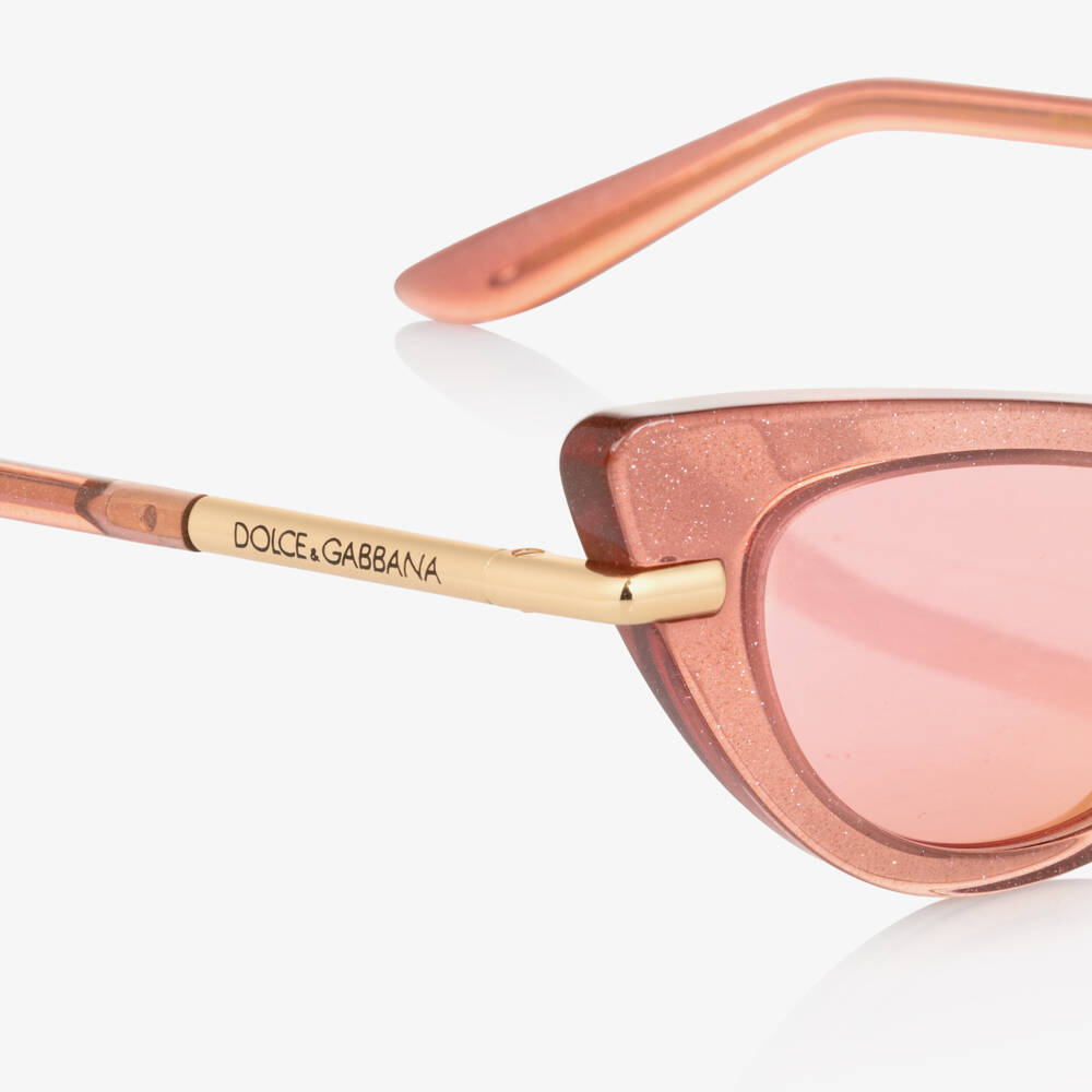 Dolce & Gabbana-Girls Shimmering Pink Cat's Eye Shades | Childrensalon Outlet