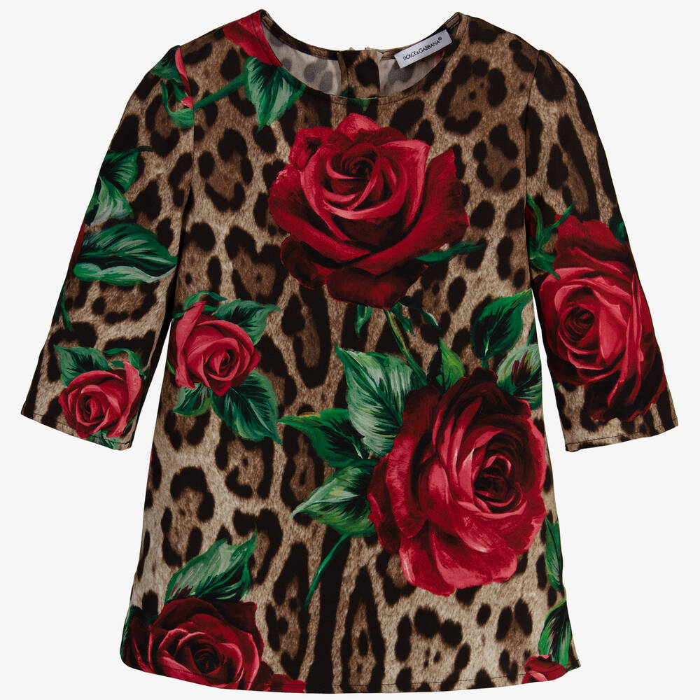 Dolce & Gabbana - Girls Silk Leopard Blouse | Childrensalon