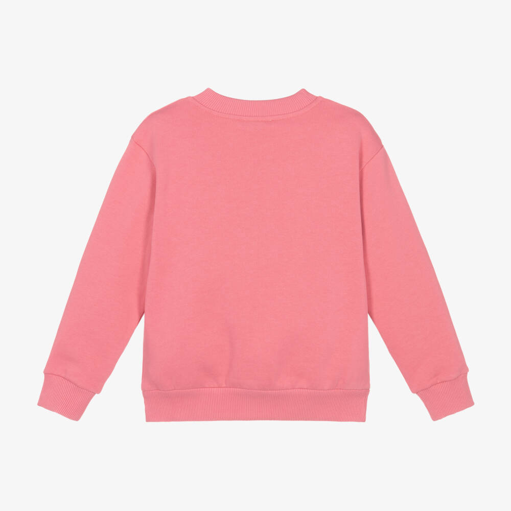 Dolce & Gabbana-Girls Soft Pink Cotton Jumper | Childrensalon Outlet