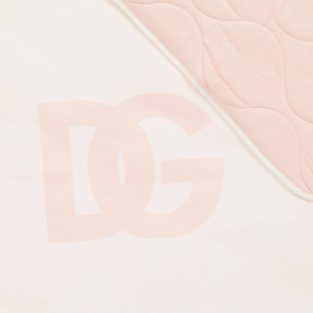 Dolce & Gabbana-Girls Soft Pink Quilted Blanket | Childrensalon Outlet