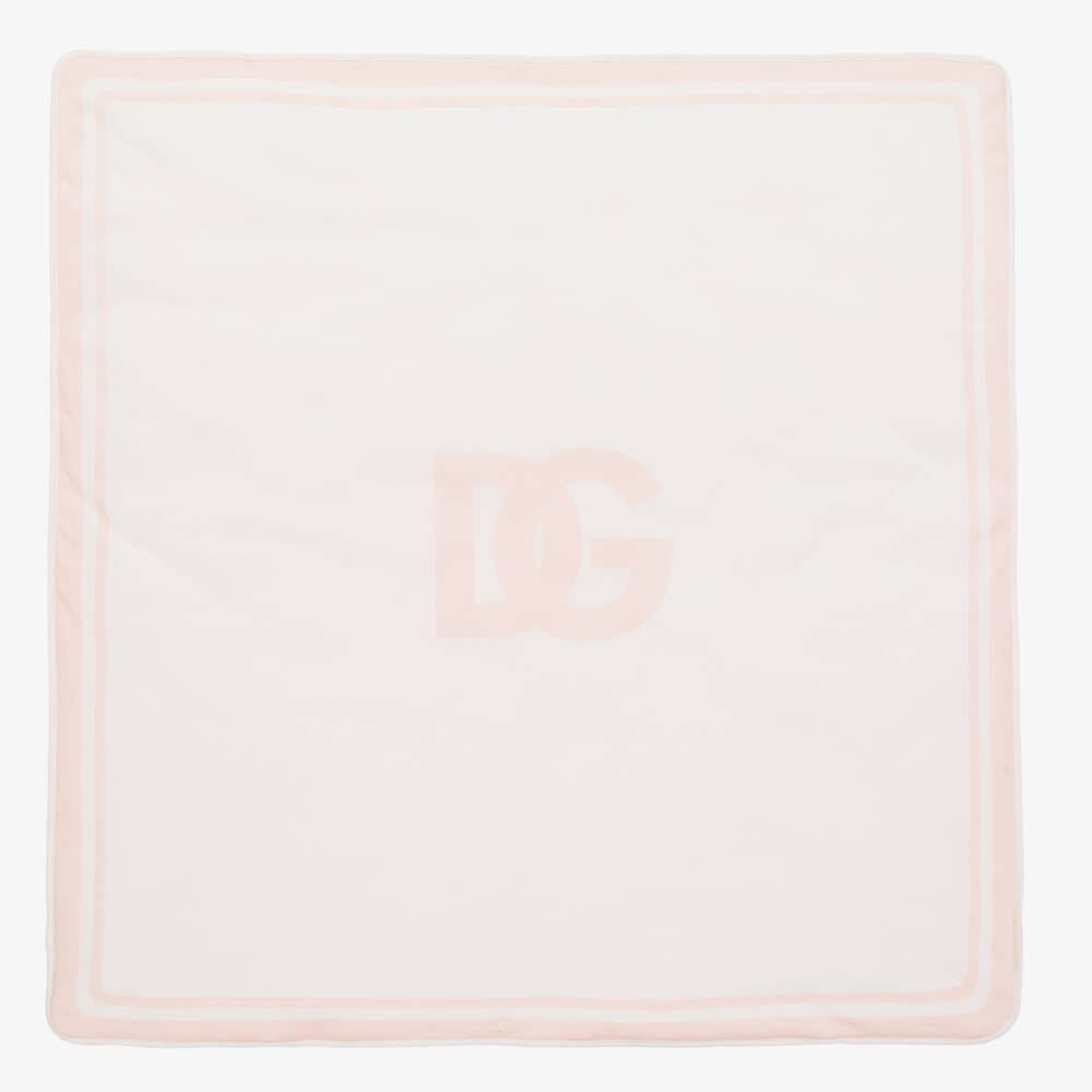Dolce & Gabbana-Girls Soft Pink Quilted Blanket | Childrensalon Outlet