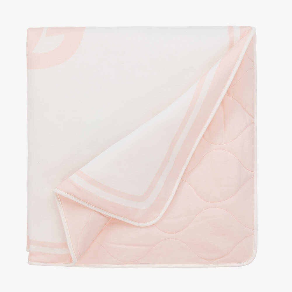 Dolce & Gabbana-Girls Soft Pink Quilted Blanket | Childrensalon Outlet