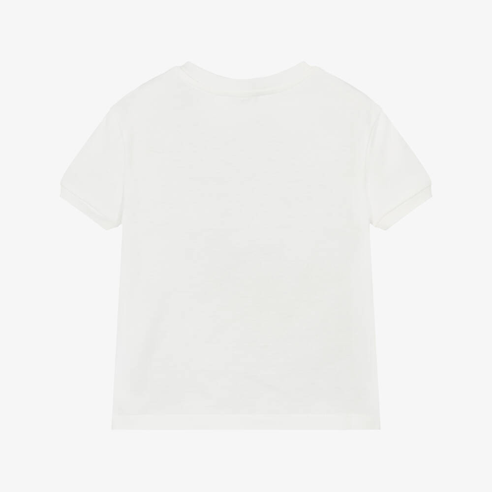 Dolce & Gabbana-Girls Soft White Butterfly Tee | Childrensalon Outlet