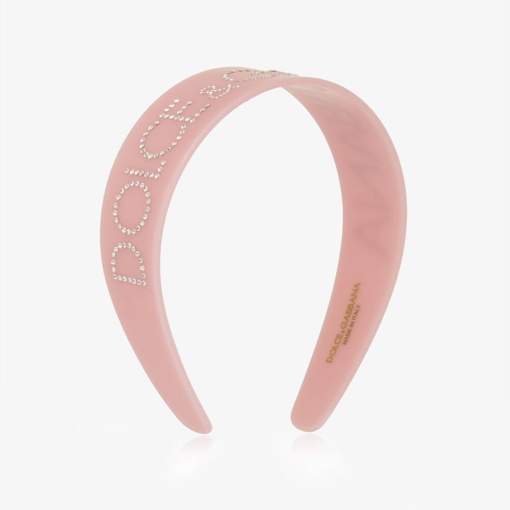 Dolce & Gabbana-Girls Sparkling Pink Gem Band | Childrensalon Outlet