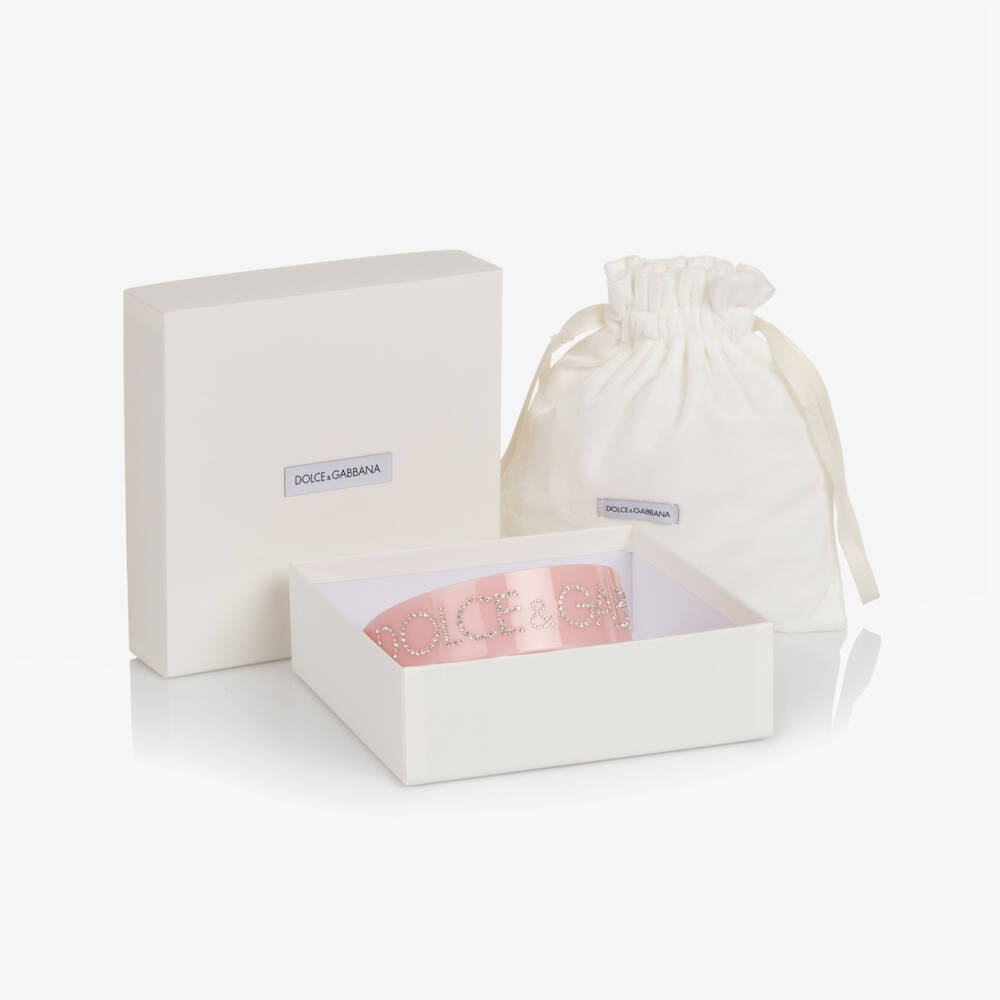 Dolce & Gabbana-Girls Sparkling Pink Gem Band | Childrensalon Outlet