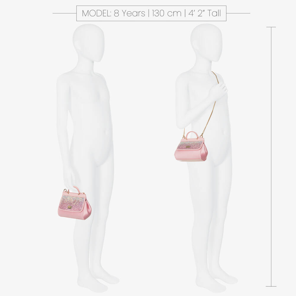 Dolce & Gabbana-Girls Sparkling Pink Sicily Purse | Childrensalon Outlet