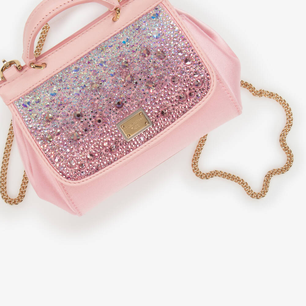 Dolce & Gabbana-Girls Sparkling Pink Sicily Purse | Childrensalon Outlet