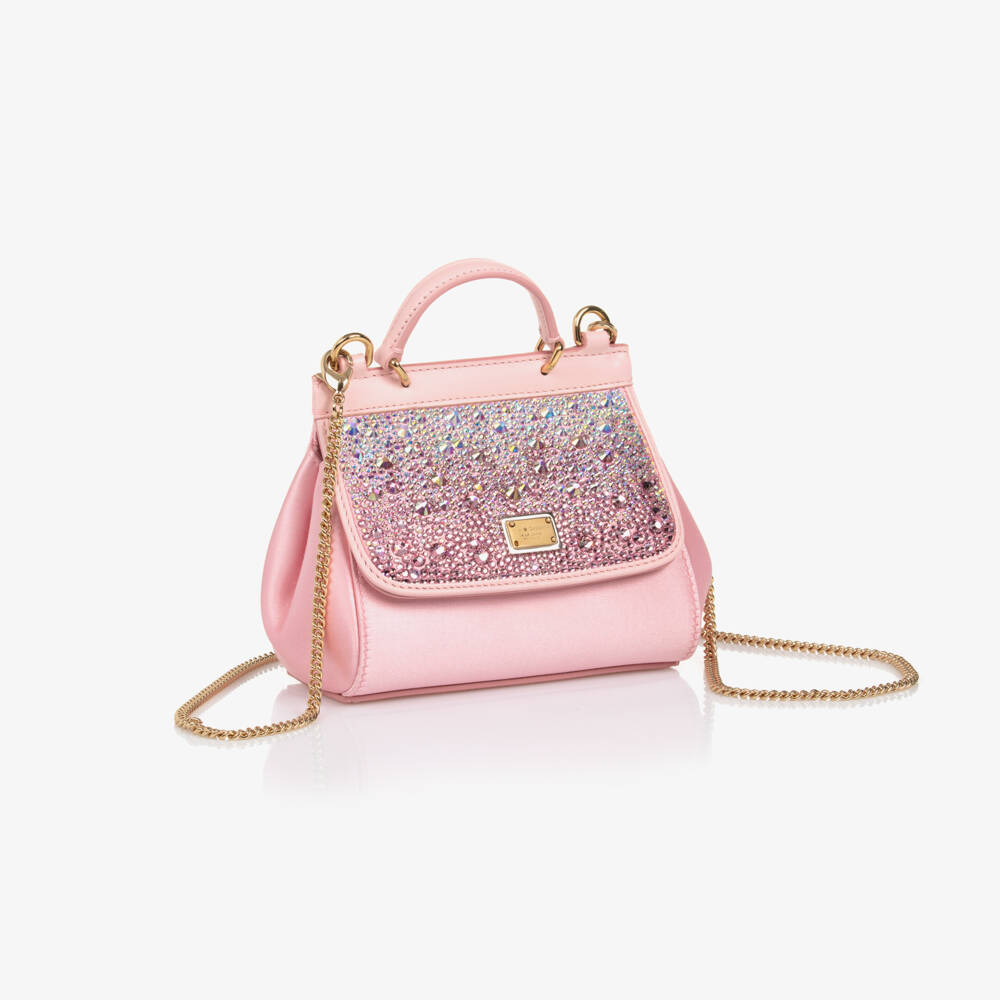 Dolce & Gabbana-Girls Sparkling Pink Sicily Purse | Childrensalon Outlet