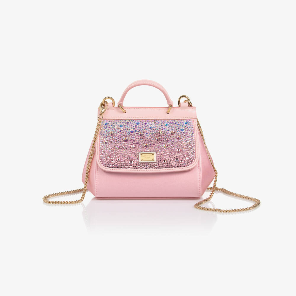 Dolce & Gabbana-Girls Sparkling Pink Sicily Purse | Childrensalon Outlet
