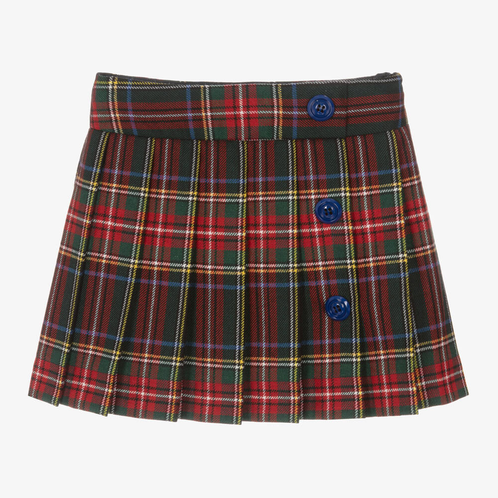 Dolce & Gabbana-Girls Tartan Skirt with Pleats | Childrensalon Outlet