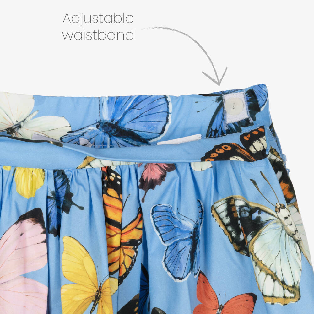 Dolce & Gabbana-Girls Whimsical Blue Butterfly Skirt | Childrensalon Outlet