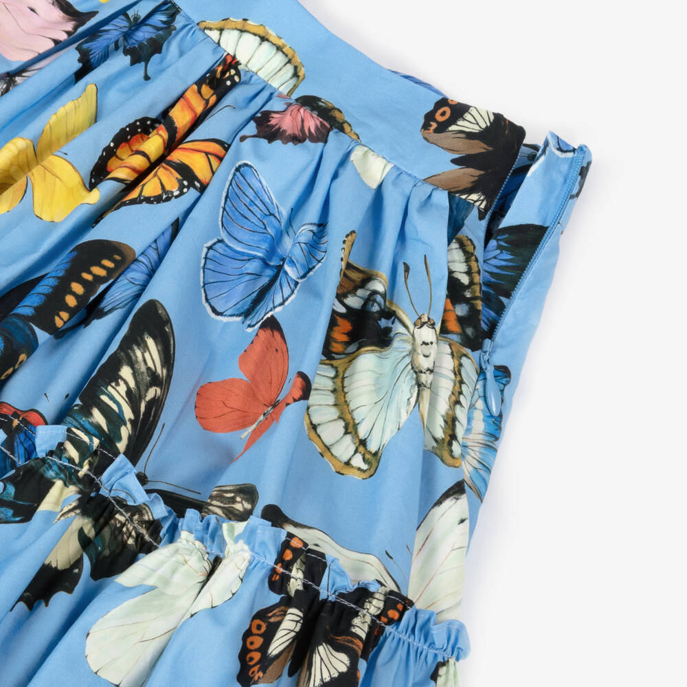 Dolce & Gabbana-Girls Whimsical Blue Butterfly Skirt | Childrensalon Outlet