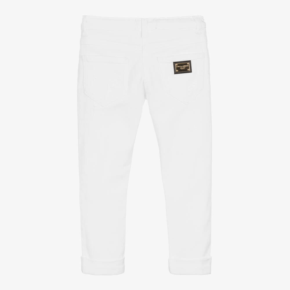 Girls white denim jeans shop