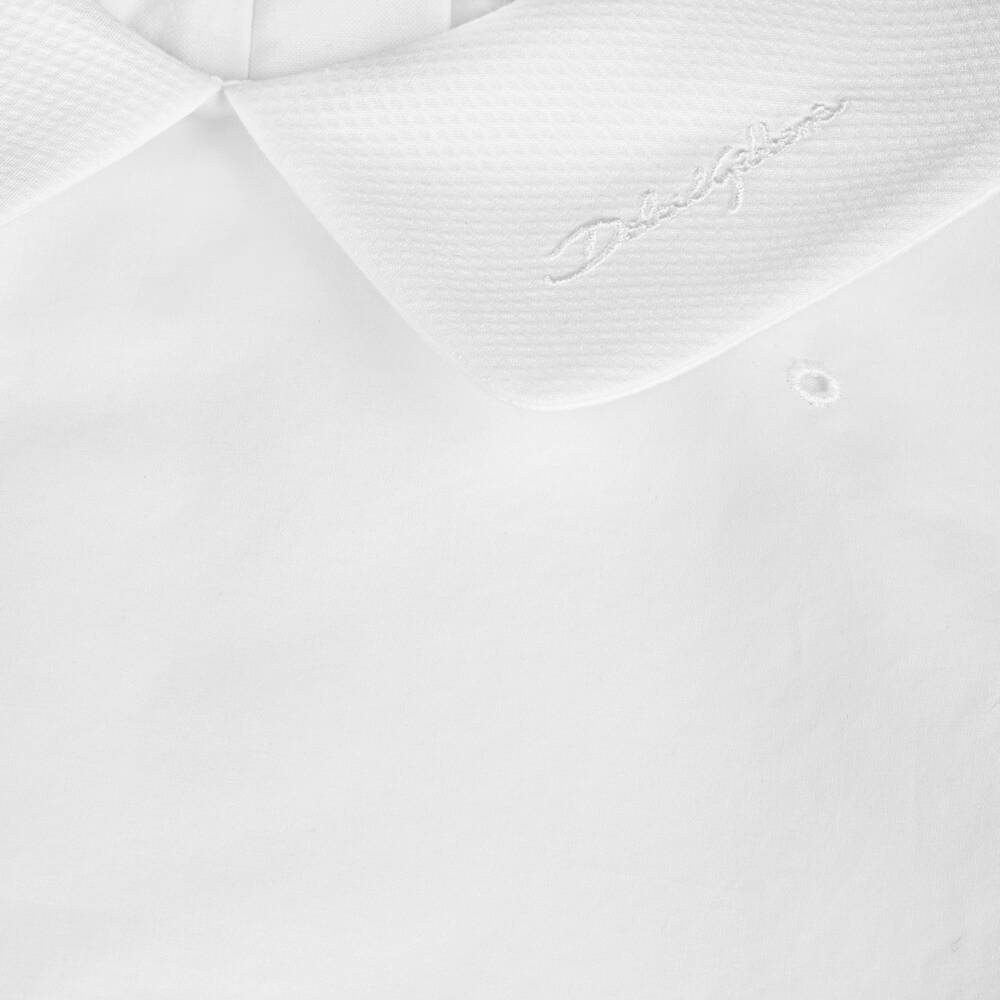 Dolce & Gabbana-Girls White Embroidered Cotton Dress | Childrensalon Outlet