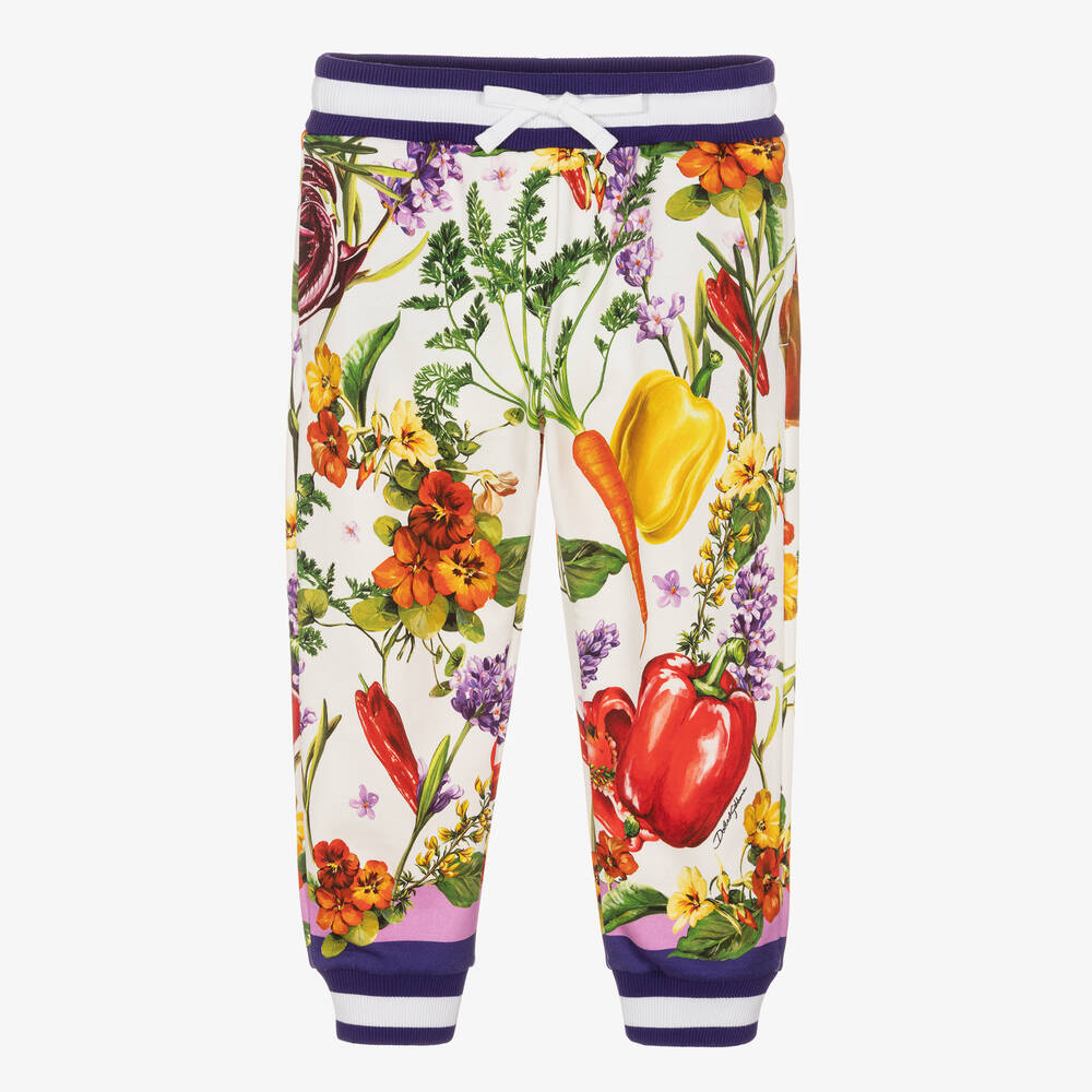 Dolce & Gabbana - Pantalon de jogging blanc à légumes | Childrensalon