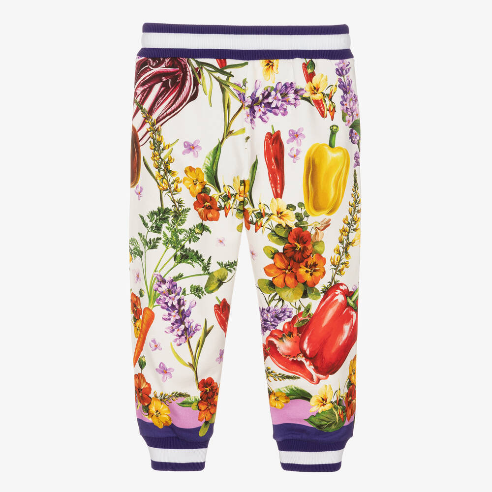 Dolce & Gabbana-Белые джоггеры с овощами | Childrensalon Outlet