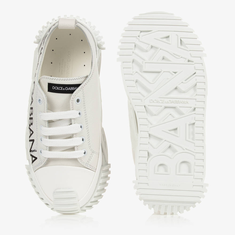 Dolce & Gabbana - Girls White Leather NS1 Trainers