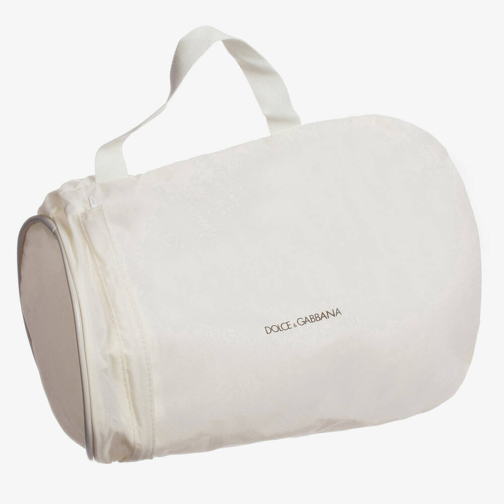 Dolce & Gabbana-Girls White Leather Trainers | Childrensalon Outlet