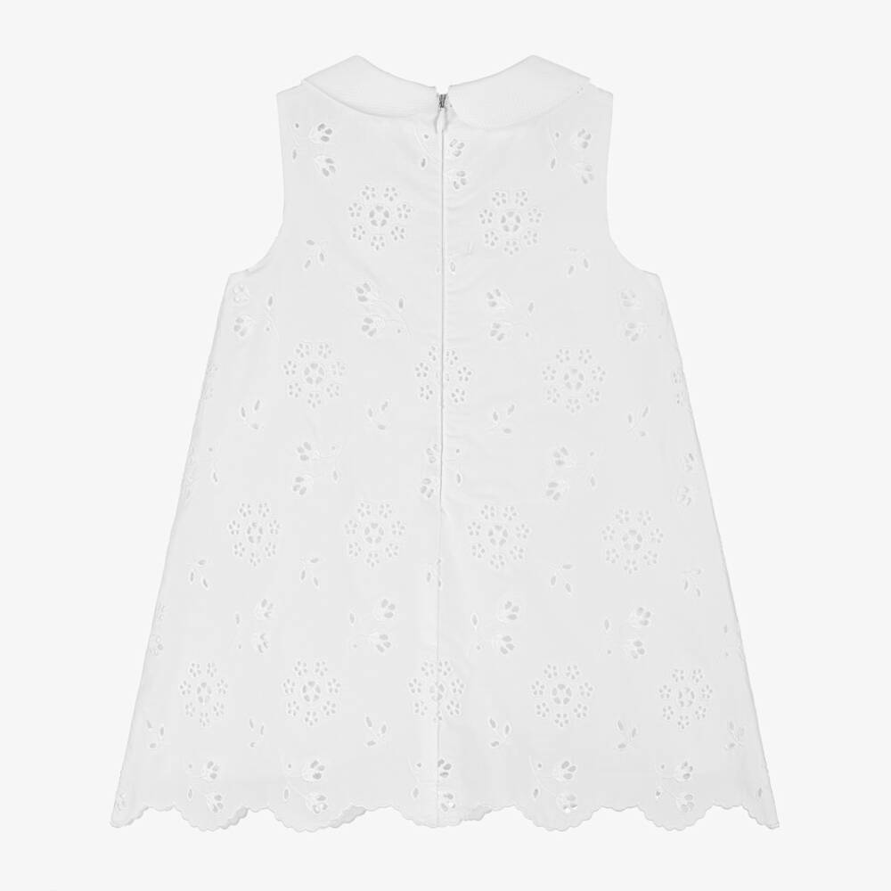 Dolce & Gabbana-Girls White Sleeveless Floral Dress | Childrensalon Outlet
