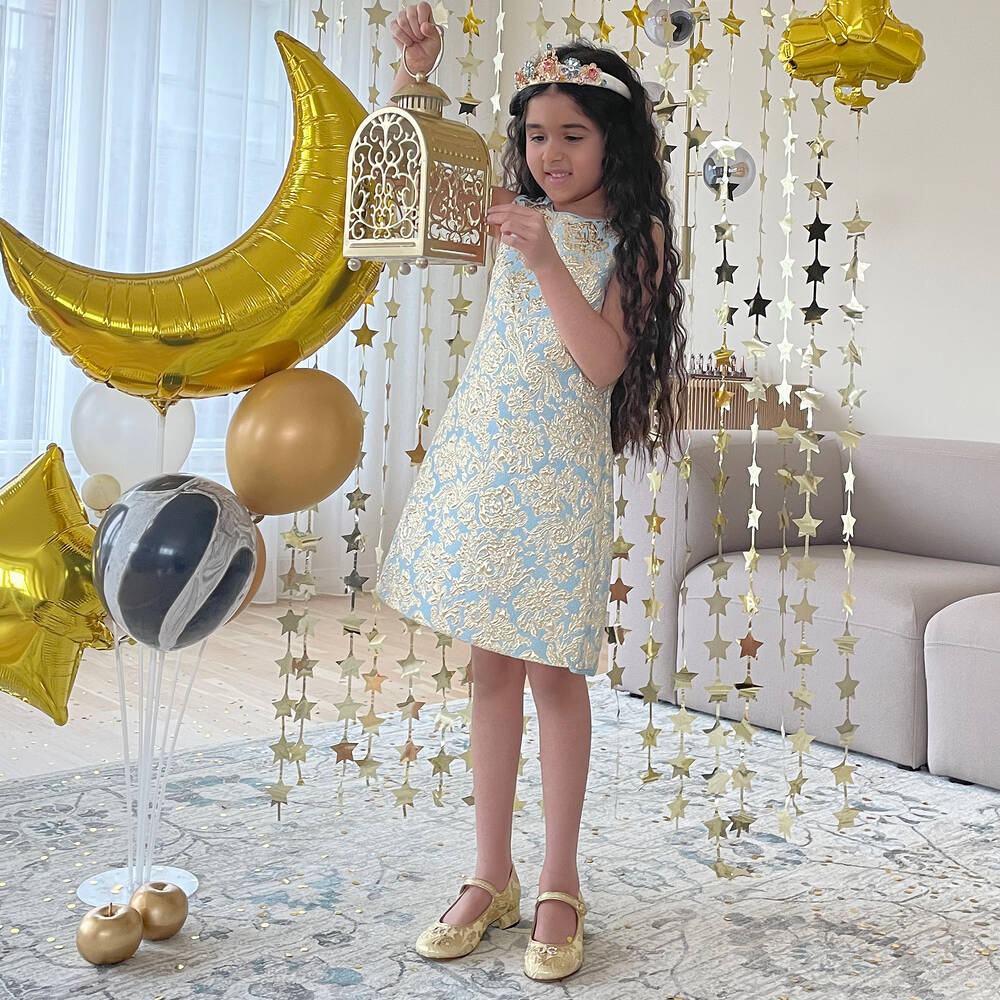 Dolce & Gabbana - Gold Brocade Shoes | Childrensalon Outlet
