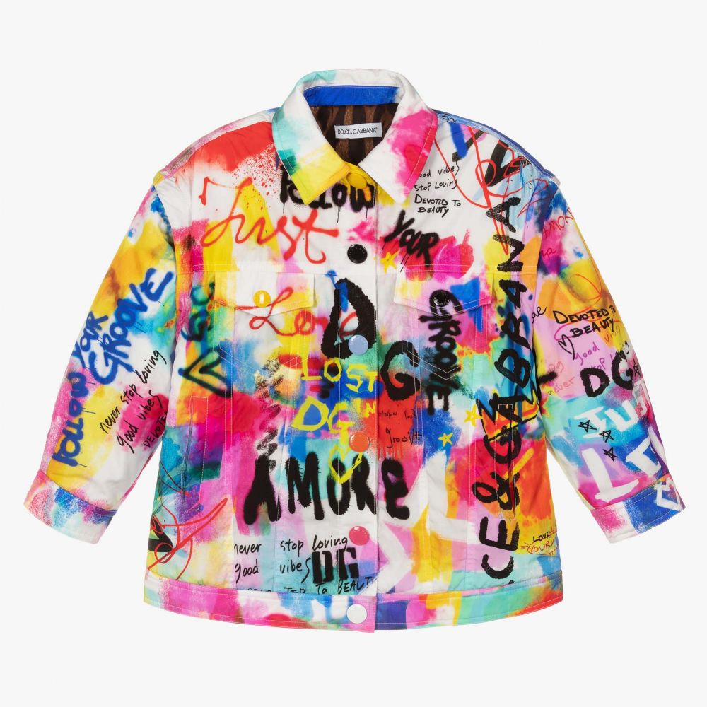 Dolce & Gabbana - Veste matelassée Graffiti  | Childrensalon