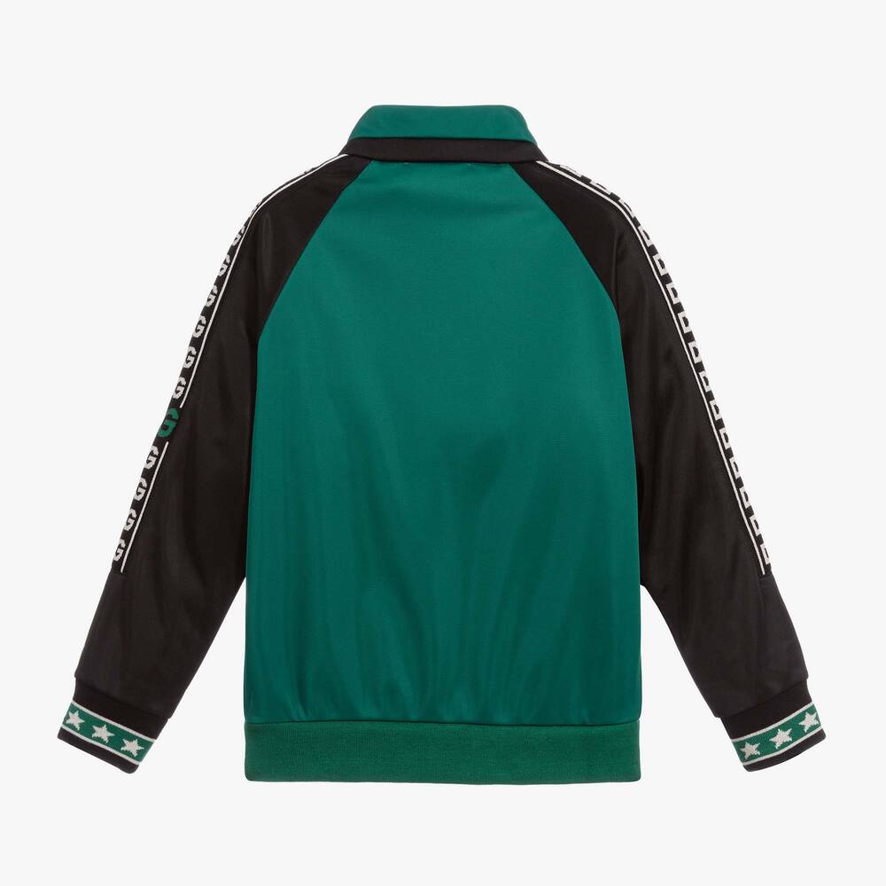 Dolce & Gabbana-Green & Black Zip-Up Top | Childrensalon Outlet