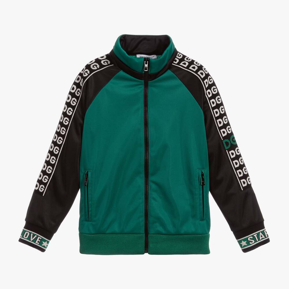 Dolce and gabbana logo tape bomber jacket top
