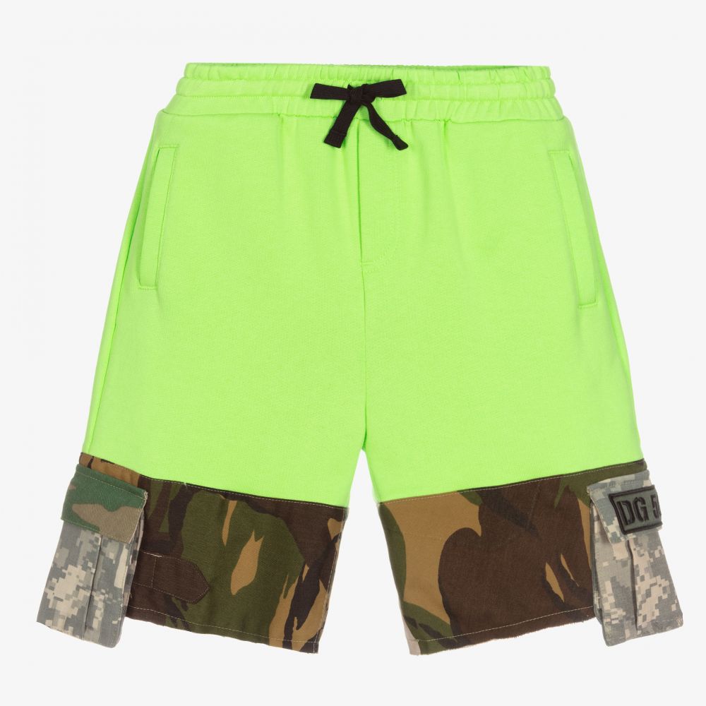 Dolce & Gabbana - Grüne Shorts mit Tarnmuster | Childrensalon