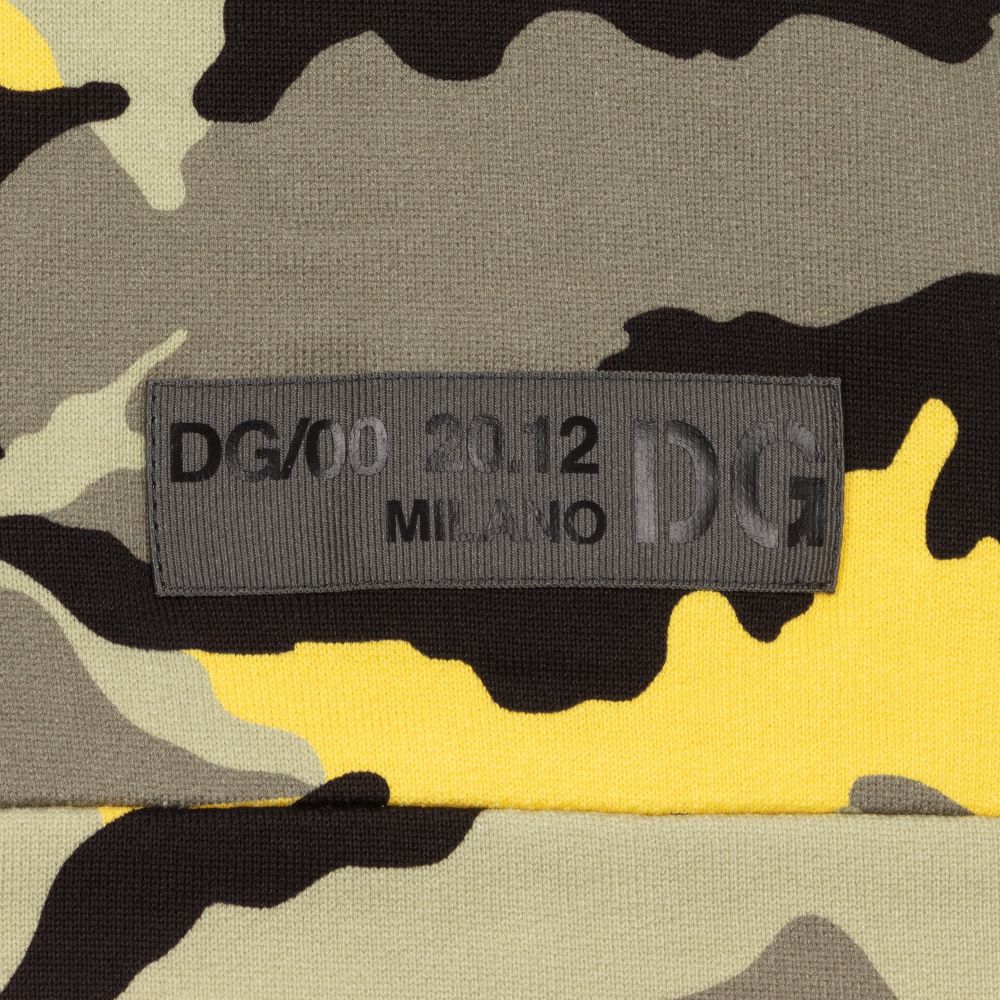 Dolce & Gabbana-Green Camouflage Zip-Up Top | Childrensalon Outlet
