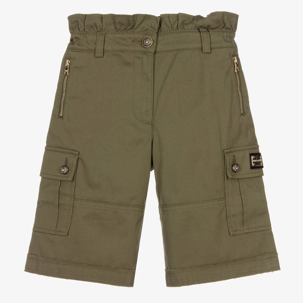 Dolce & Gabbana - Grüne Cargoshorts aus Baumwolle | Childrensalon